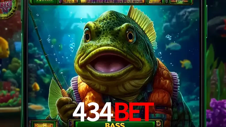 Personagem de peixe pescador do popular jogo de slot com tema de pescaria, uma das emocionantes opções de caça-níqueis para jogar e ganhar no cassino 434bet.